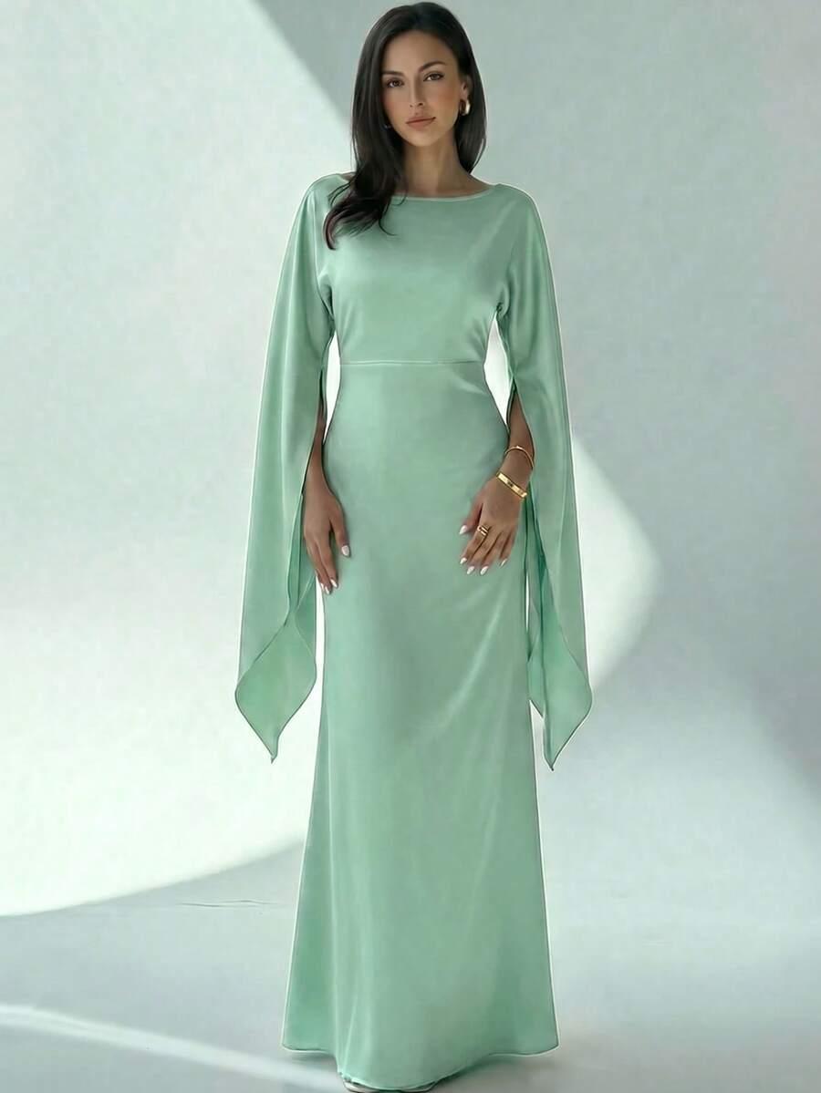 SHEIN ZIELONA MAXI SUKIENKA S09__XS