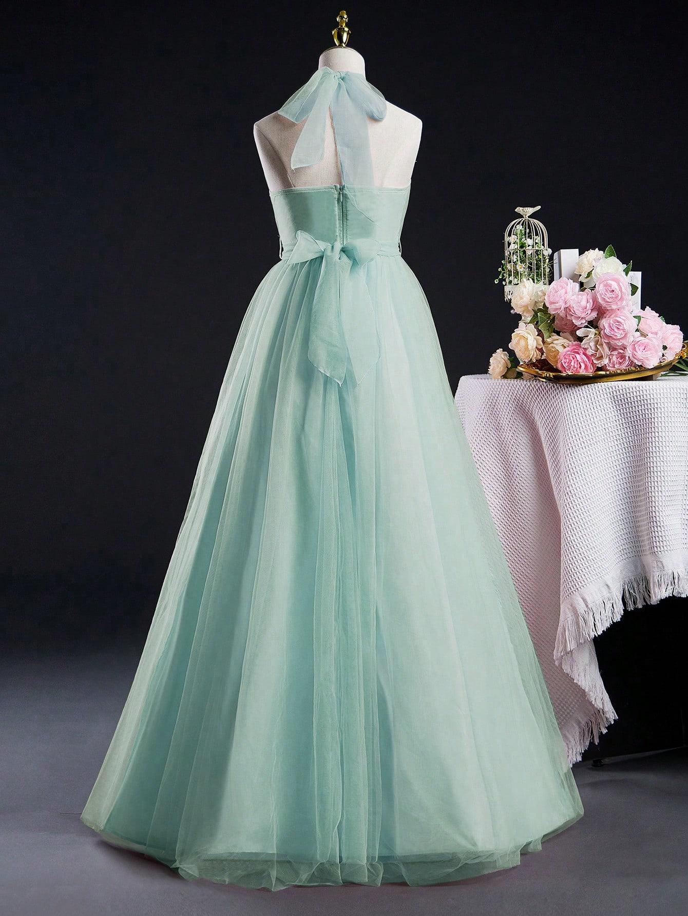 SHEIN ZIELONA MAXI SUKIEKA TIUL PK01__146/152