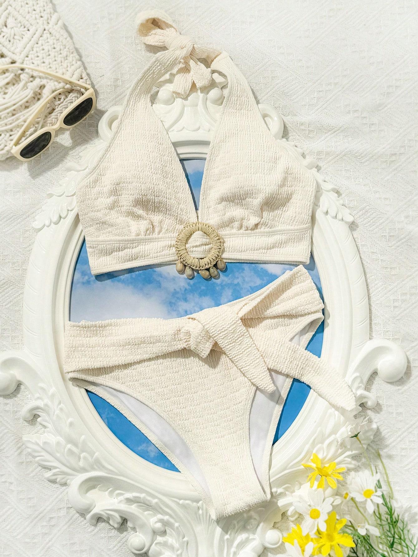 SHEIN DWUCZĘŚCIOWY STRÓJ KĄPIELOWY S09__L