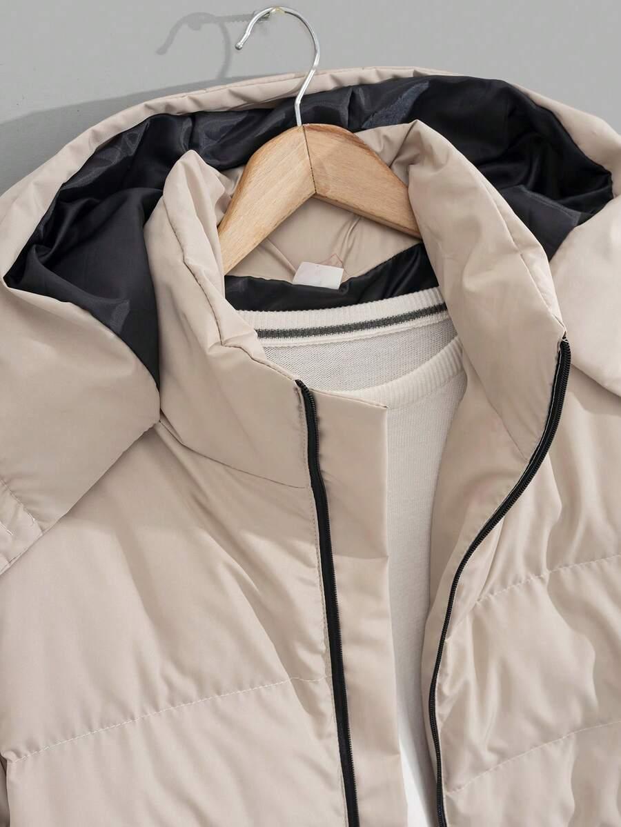 SHEIN BEŻOWA KURTKA KAPTUR W01__L
