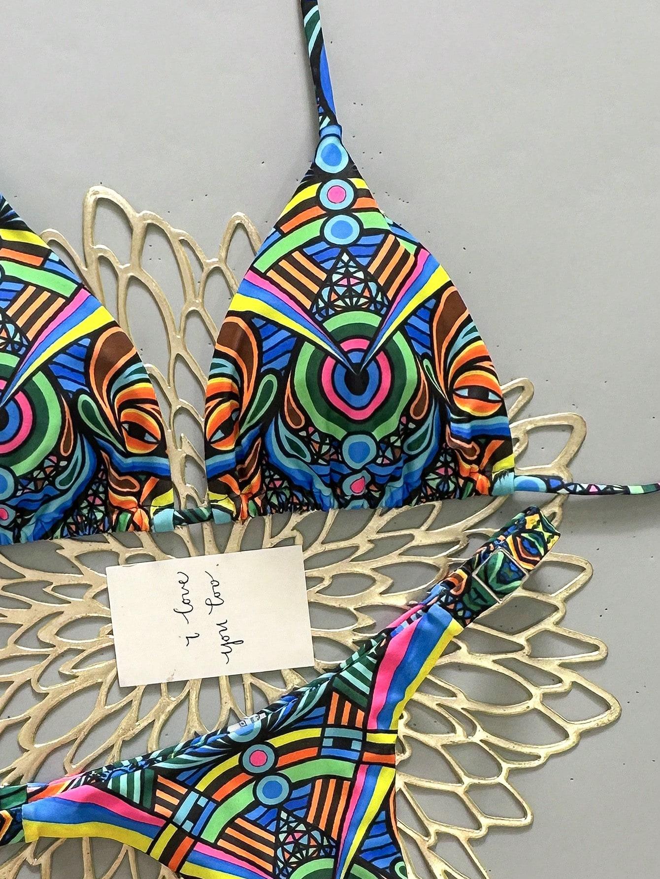 SHEIN DWUCZĘŚCIOWY STRÓJ KĄPIELOWY WZÓR S09__M