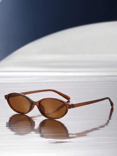 SHEIN BRĄZOWE OKULARY PRZECIWSŁONECZNE S07