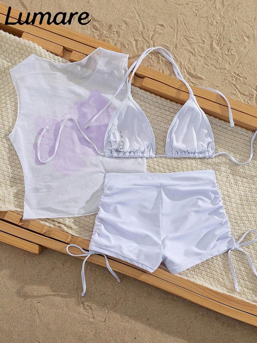 SHEIN DWUCZĘŚCIOWY STRÓJ KĄPIELOWY S09__L