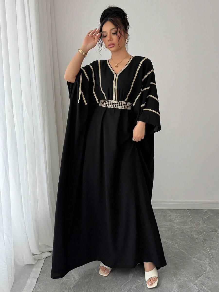 SHEIN MAXI SUKIENKA V-NECK S06__M