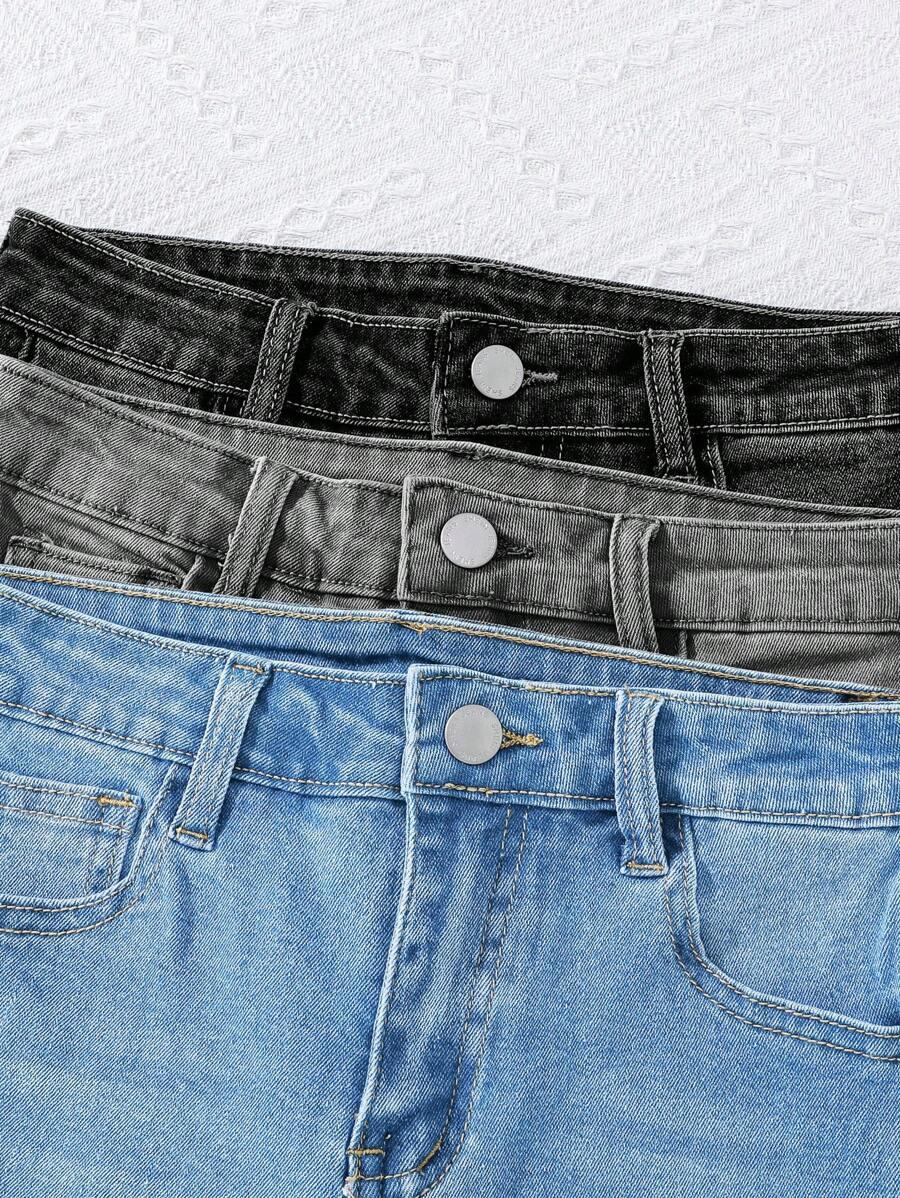 SHEIN SPODENKI JEANS 3-PACK S06__128-134