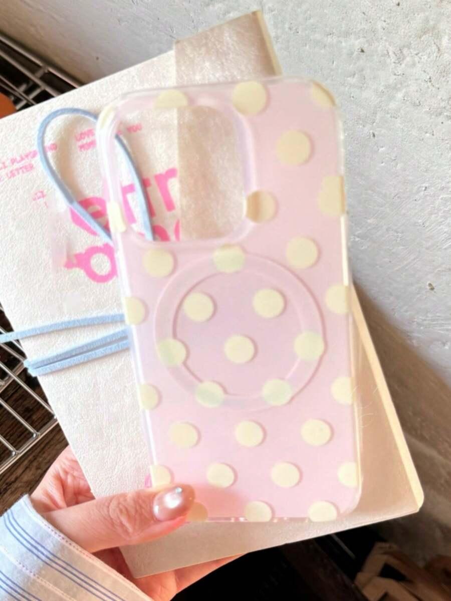 SHEIN RÓŻOWE ETUI GROSZKI IPHONE 15 S07