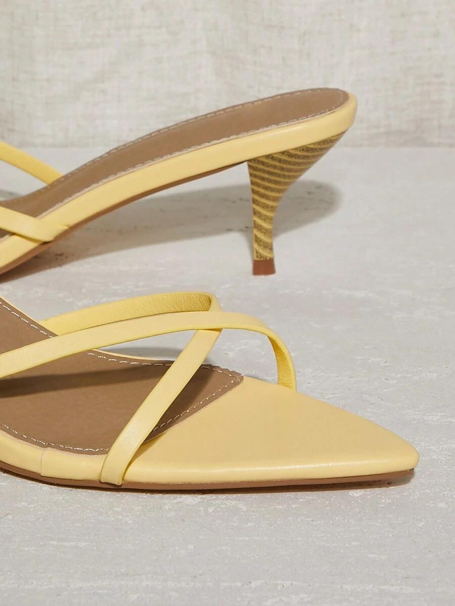 SHEIN ŻÓŁTE KLAPKI NA OBCASIE S06__38,5