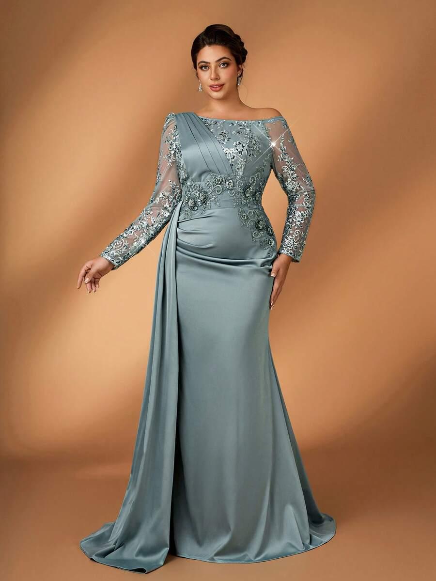 SERIN ZIELONA MAXI SUKIENKA ZDOBIENIA S06__46