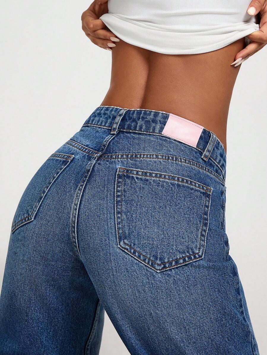 SHEIN NIEBIESKIE SPODNIE JEANS S06__XXS