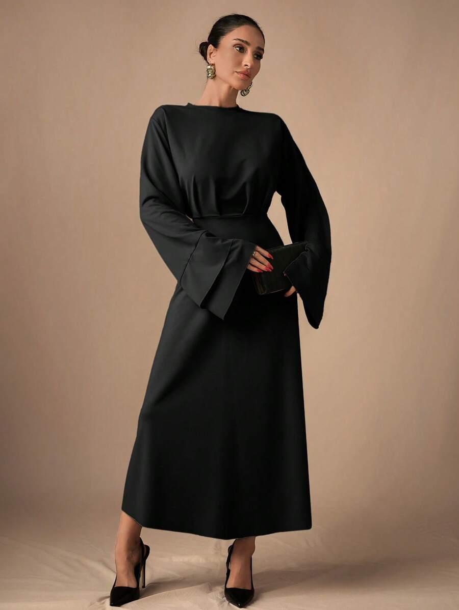 SHEIN CZARNA MAXI SUKIENKA S06__S