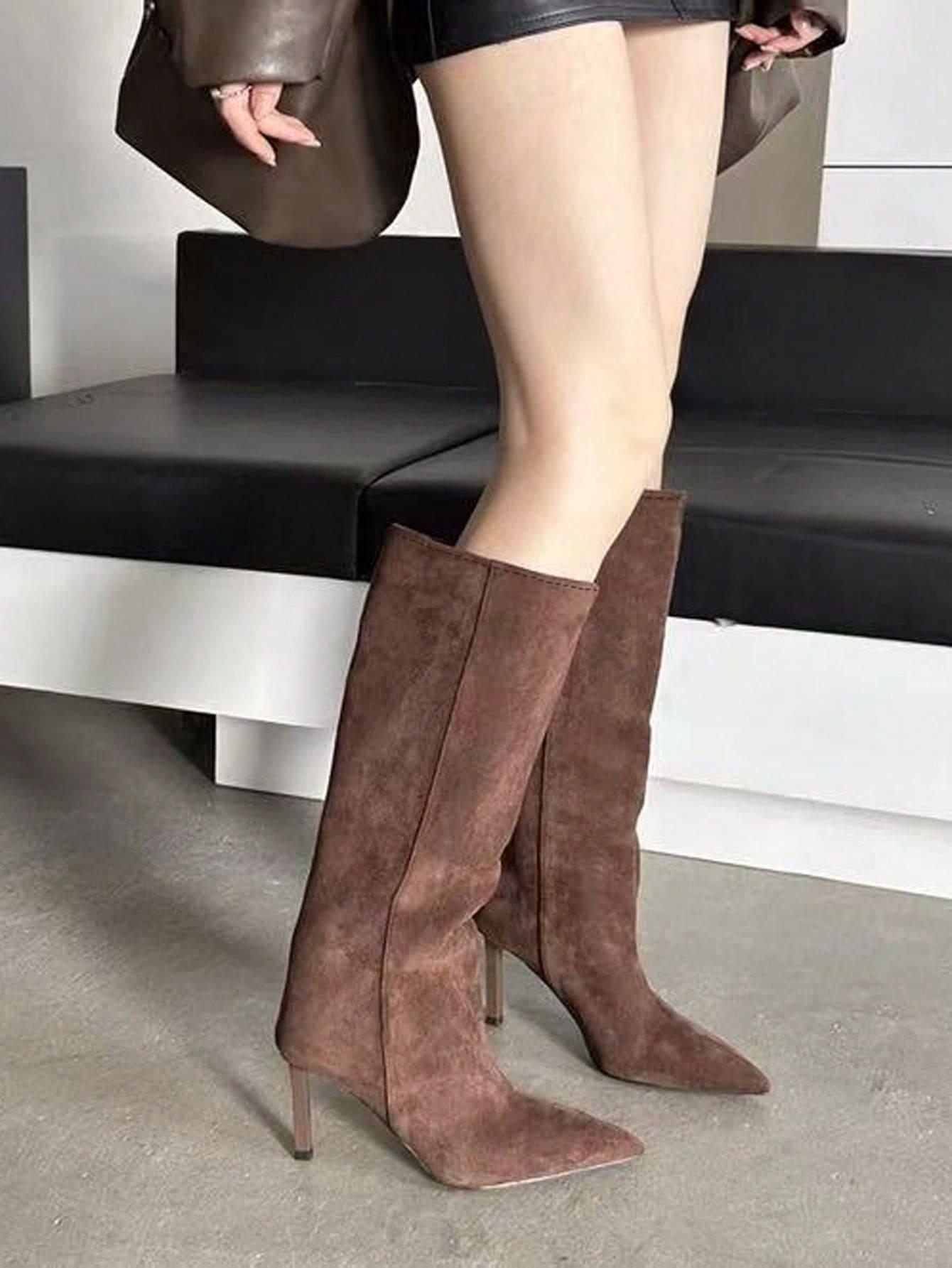SHEIN BRĄZOWE KOZAKI OBCAS W01__37,5
