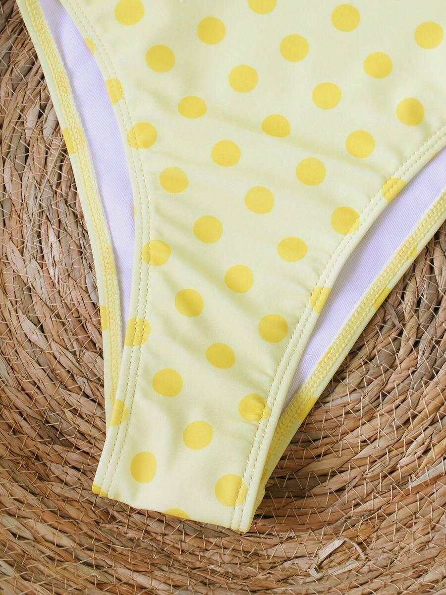 SHEIN JEDNOCZĘŚCIOWY STRÓJ KĄPIELOWY GROSZKI S09__XS