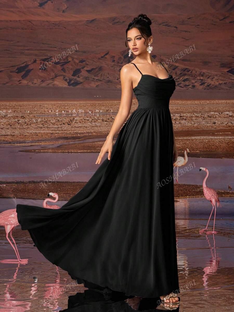 SHEIN CZARNA MAXI SUKIENKA S06__XL
