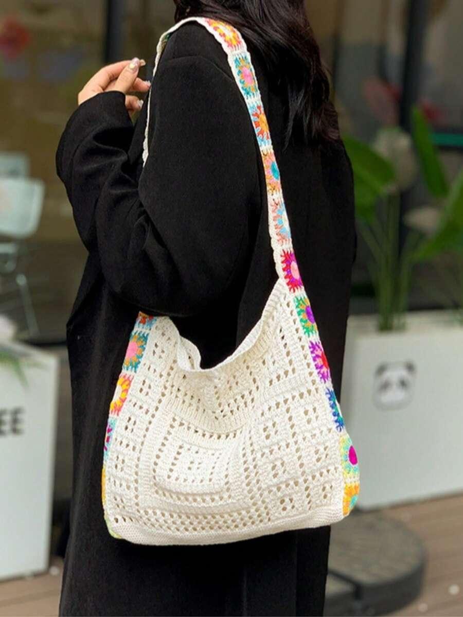 SHEIN BEŻOWA TOREBKA NA RAMIĘ 28X36