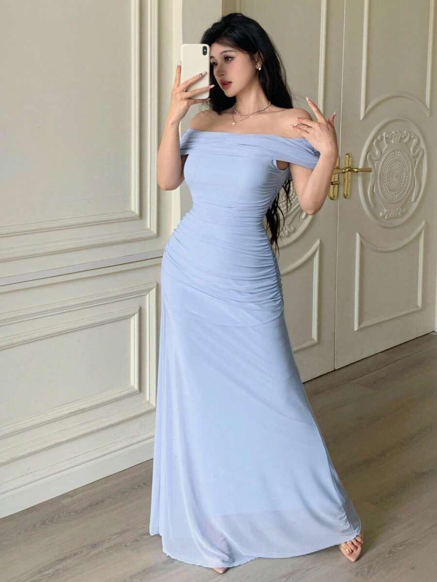 MODELYN NIEBIESKA MAXI SUKIENKA S06__XS