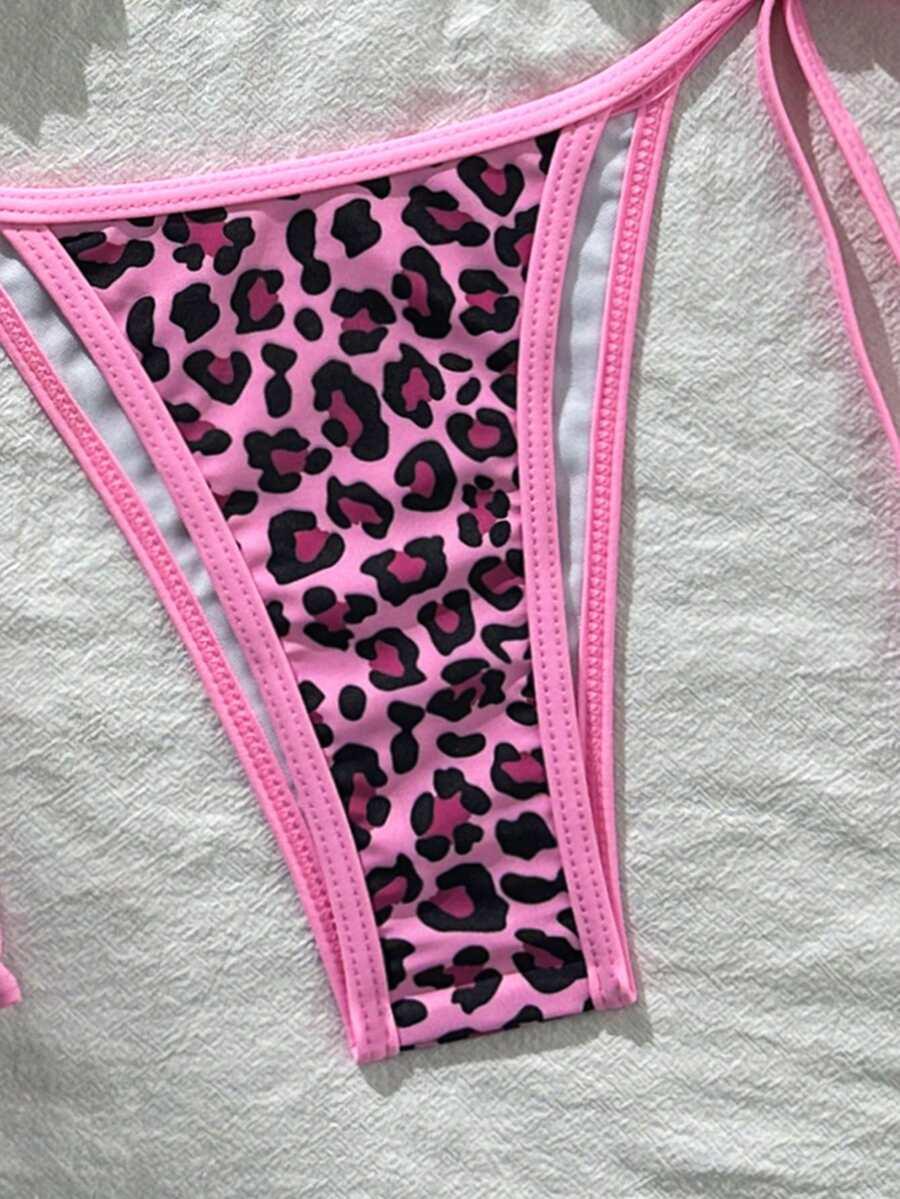 SHEIN DWUCZĘŚCIOWY STRÓJ KĄPIELOWY ANIMAL PRINT S09__M