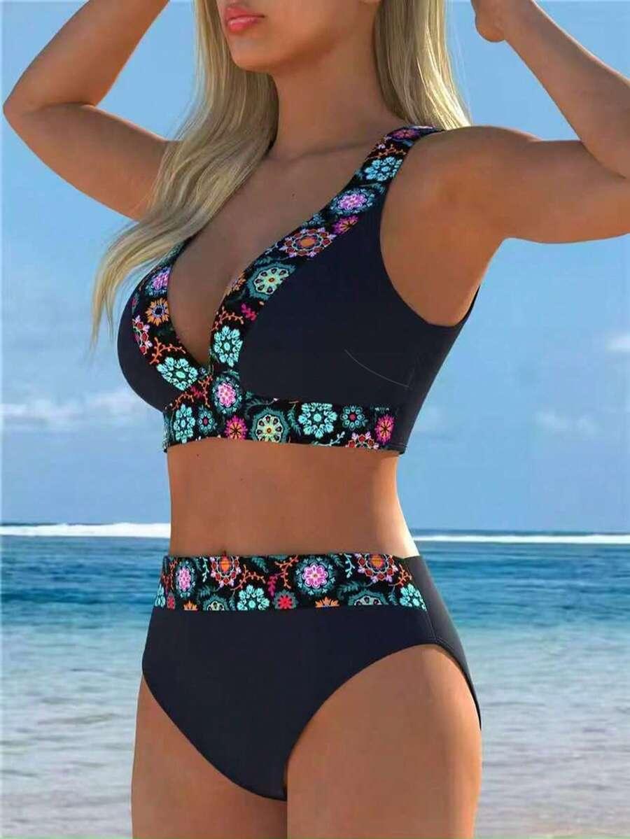 SHEIN KOMPLET BIKINI WZÓR S09__XL
