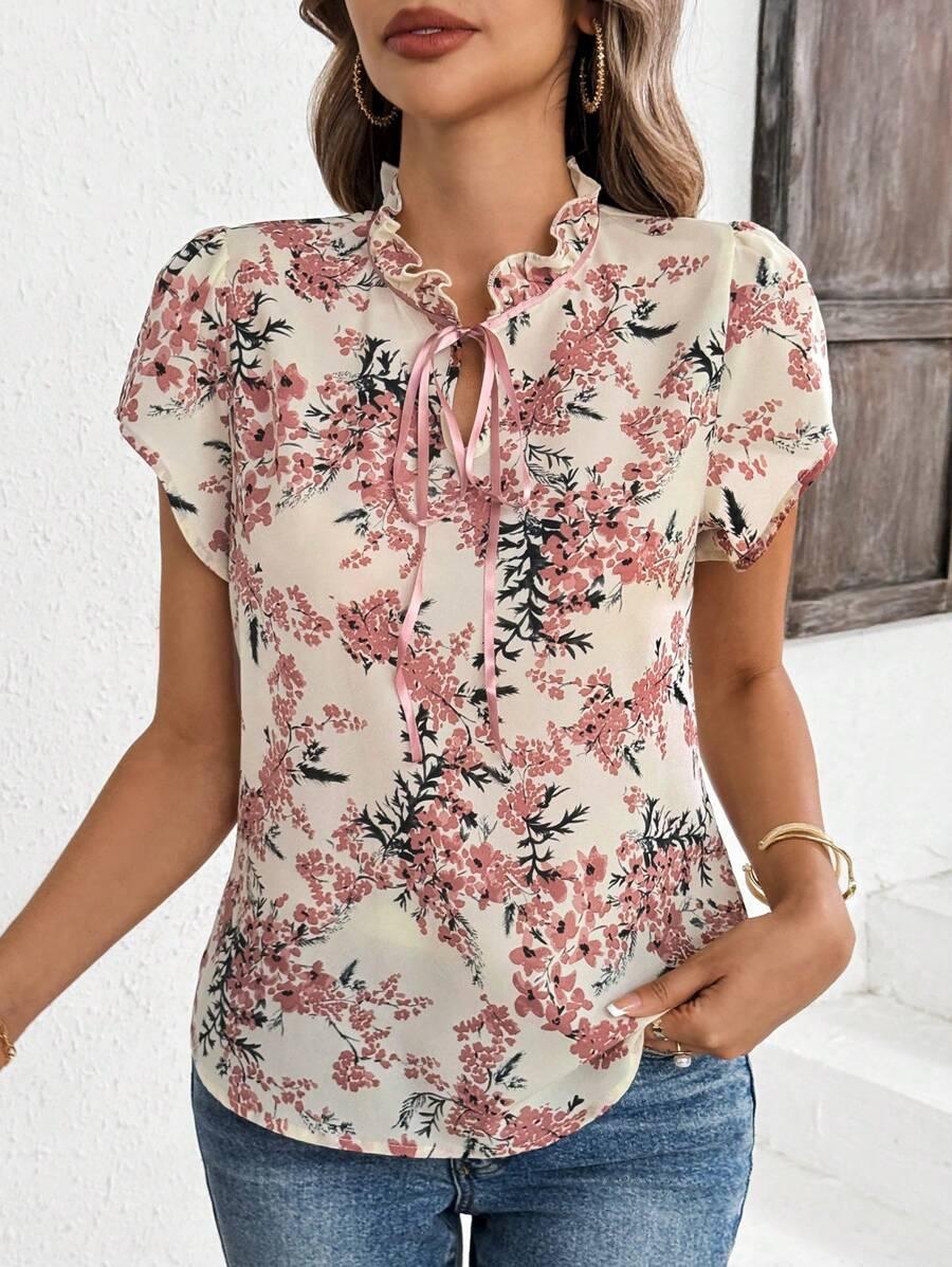 SHEIN BLUZKA WZÓR WIĄZANIE S06__XL