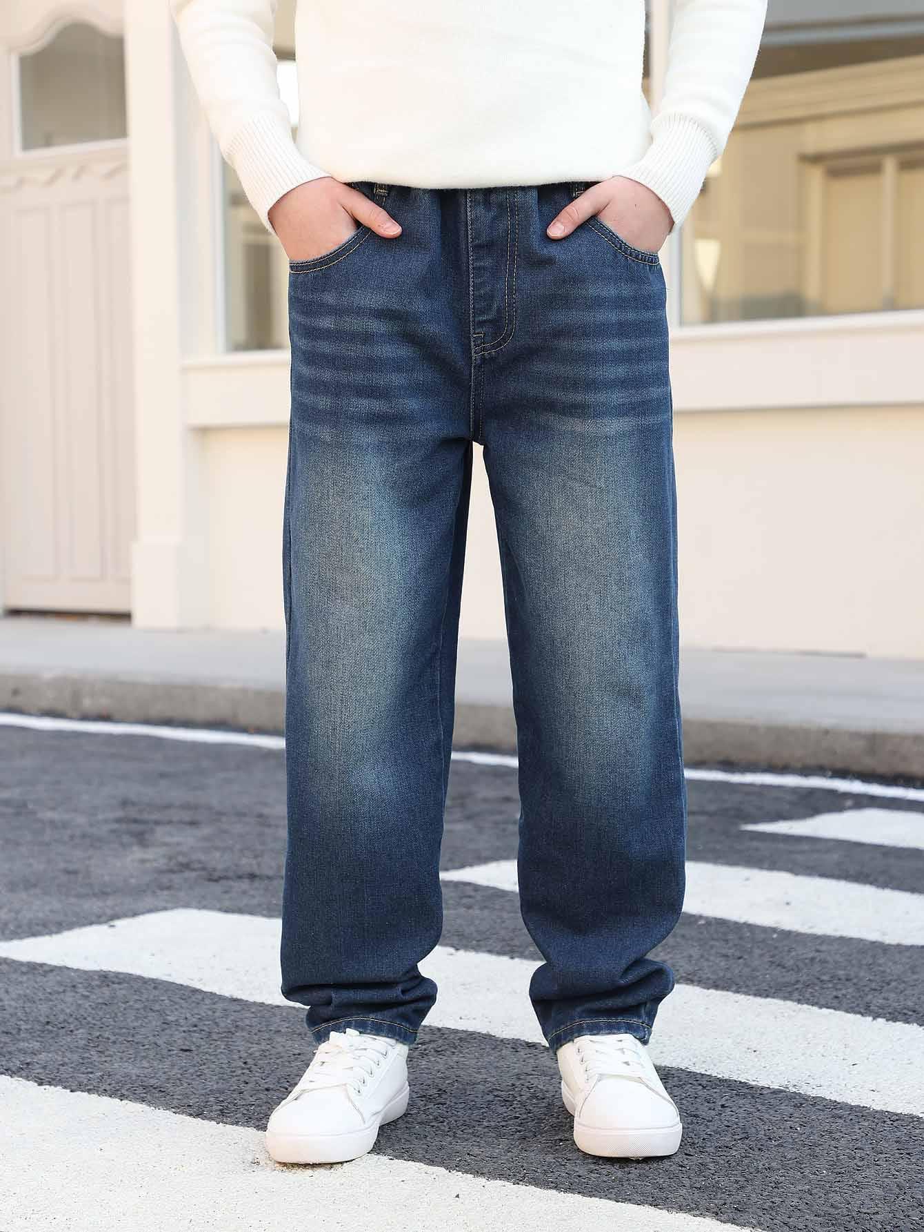 SHEIN NIEBIESKIE SPODNIE JEANSY S06__110