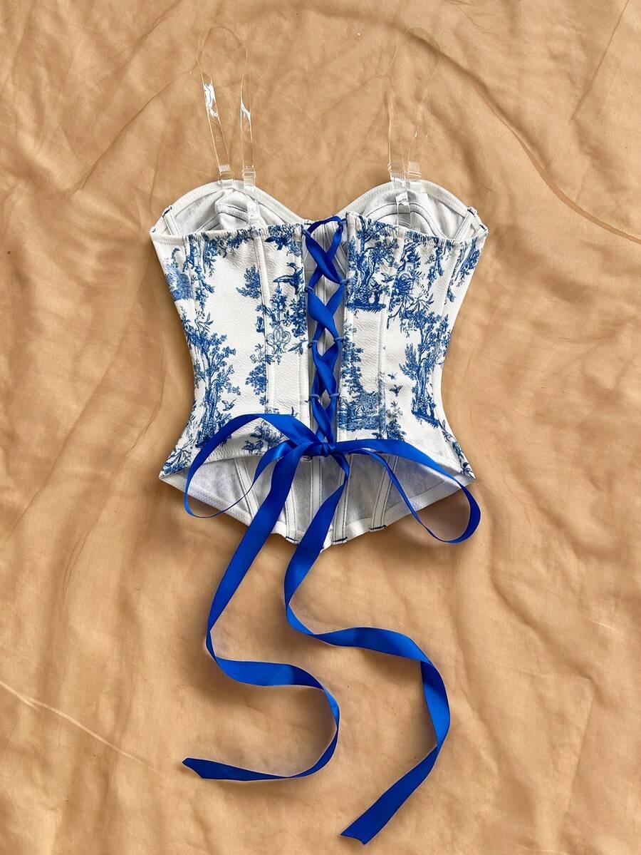 SHEIN TOP WZÓR WIĄZANIE S06__L