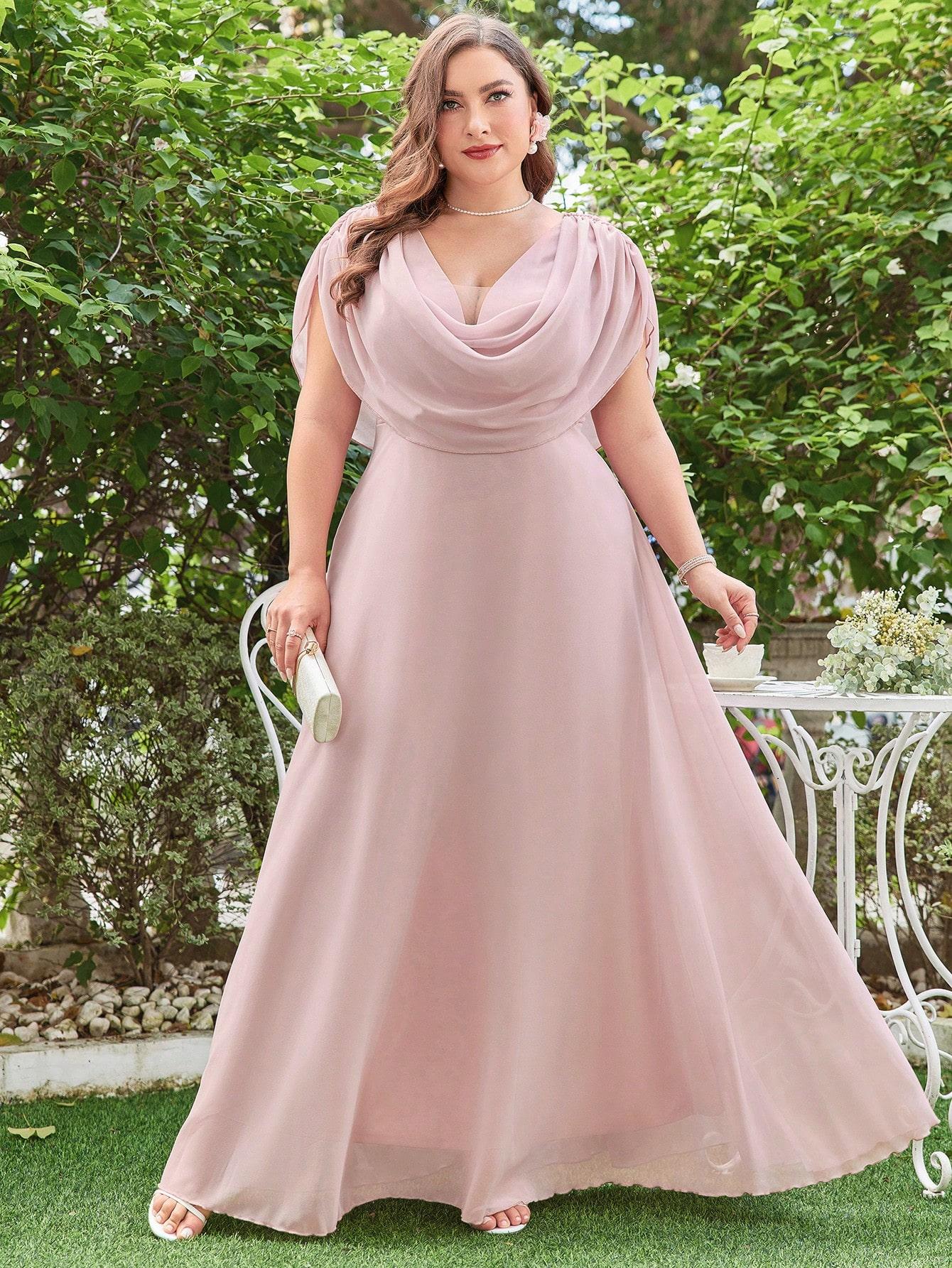 SHEIN RÓŻOWA MAXI SUKIENKA S06__54