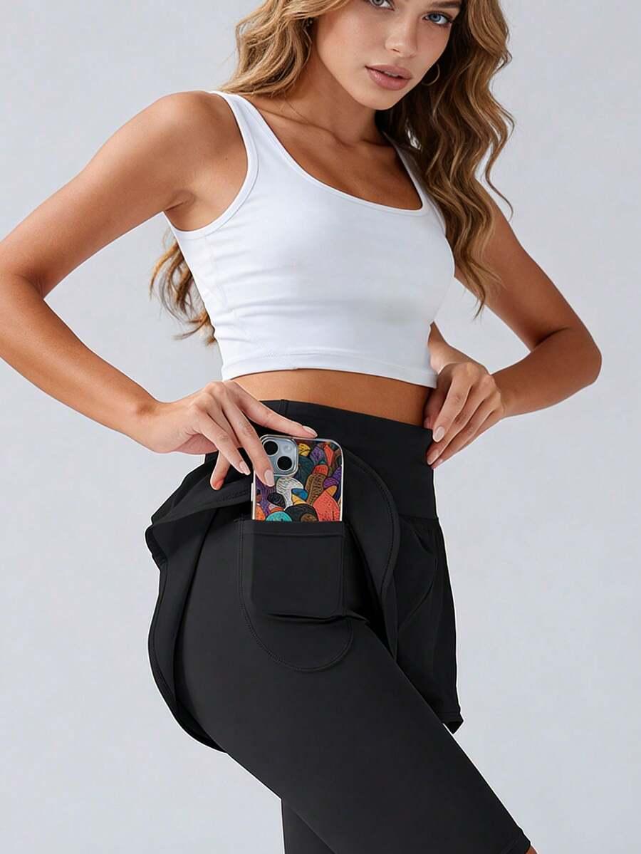 SHEIN CZARNE LEGGINSY KOLARKI SPORTOWE S06__M