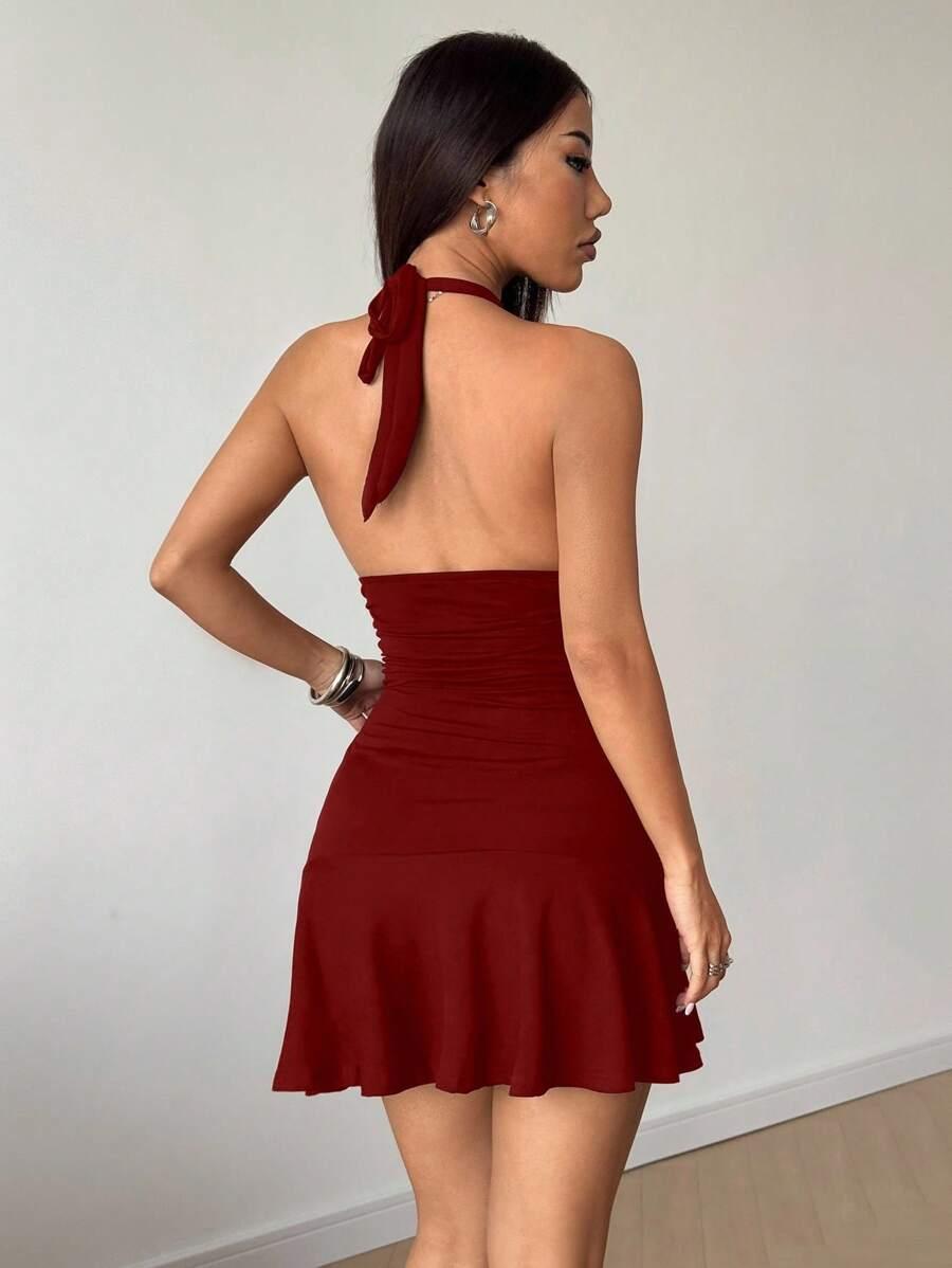 SHEIN CZERWONA MINI SUKIENKA S06__XS