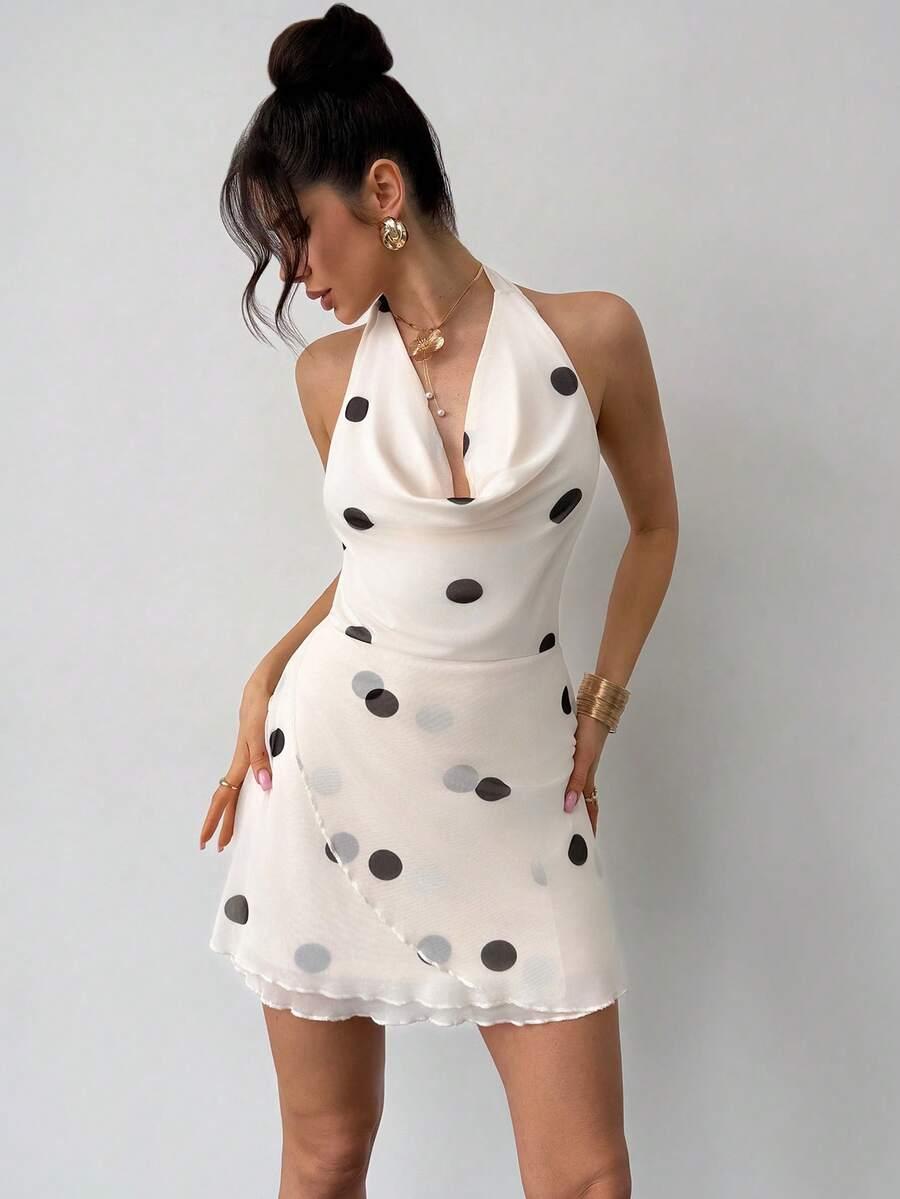 SHEIN MINI SUKIENKA GROSZKI S06__M