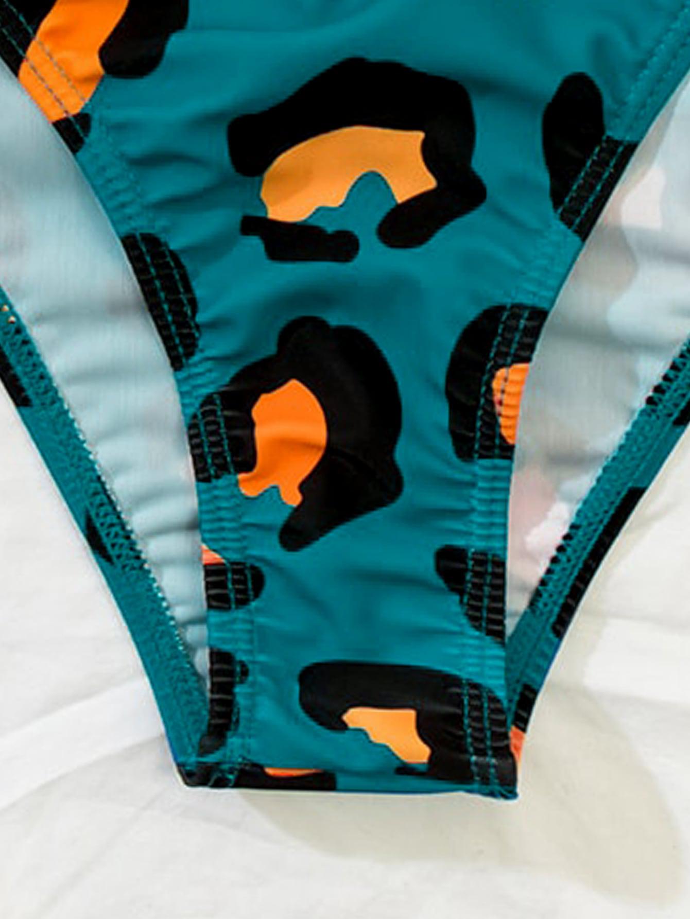 SHEIN NIEBIESKI DWUCZĘŚCIOWY STRÓJ KĄPIELOWY S09__L