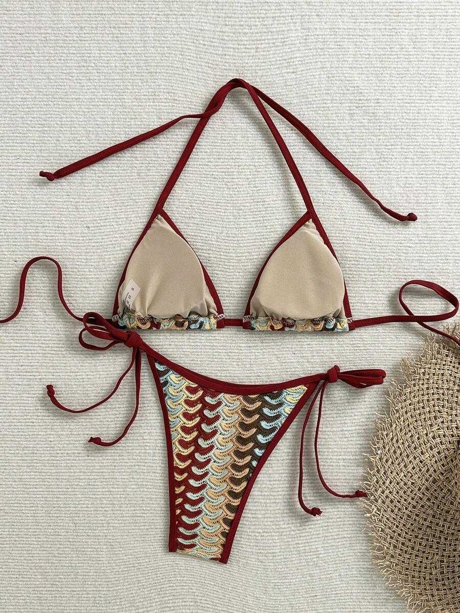 SHEIN DWUCZĘŚCIOWY STRÓJ KĄPIELOWY WZÓR S09__S