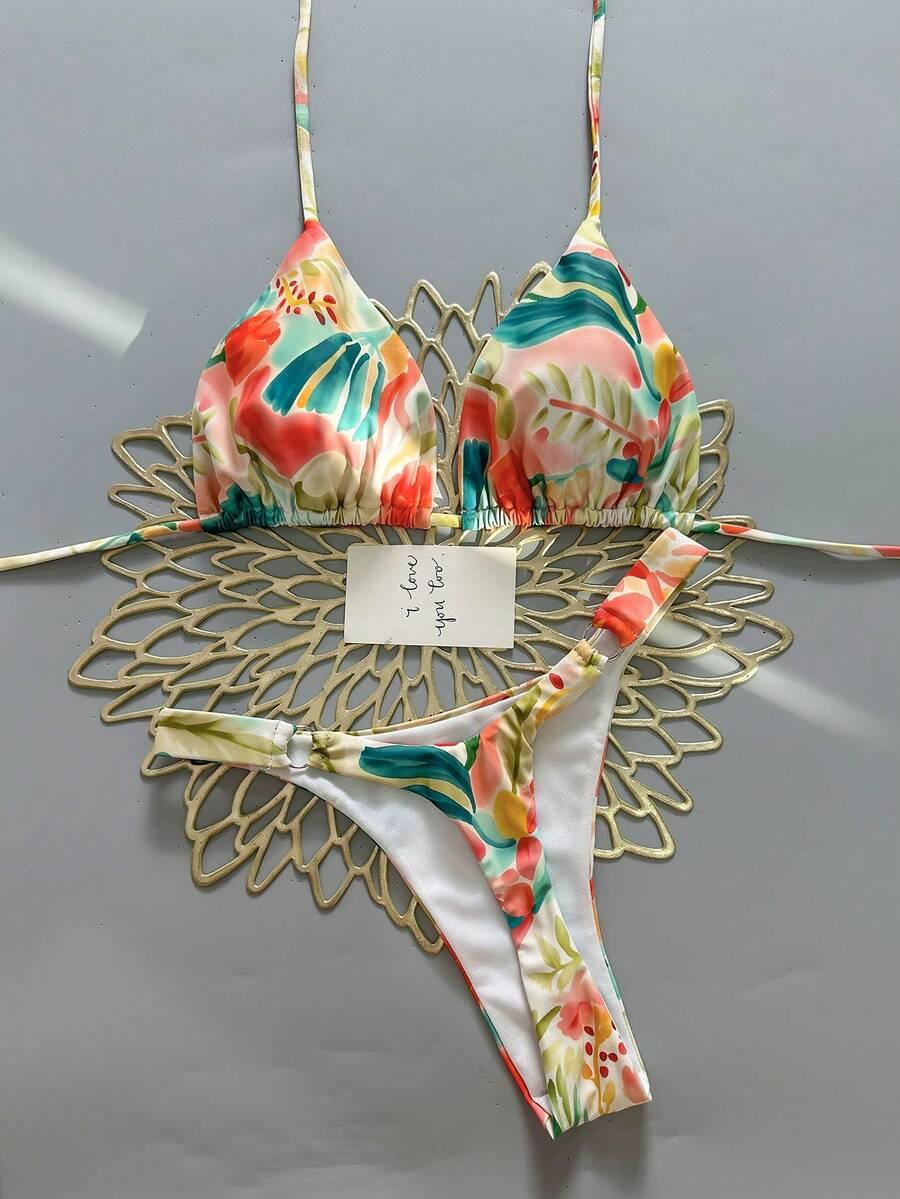 SHEIN KOLOROWY STRÓJ KĄPIELOWY S09__XS