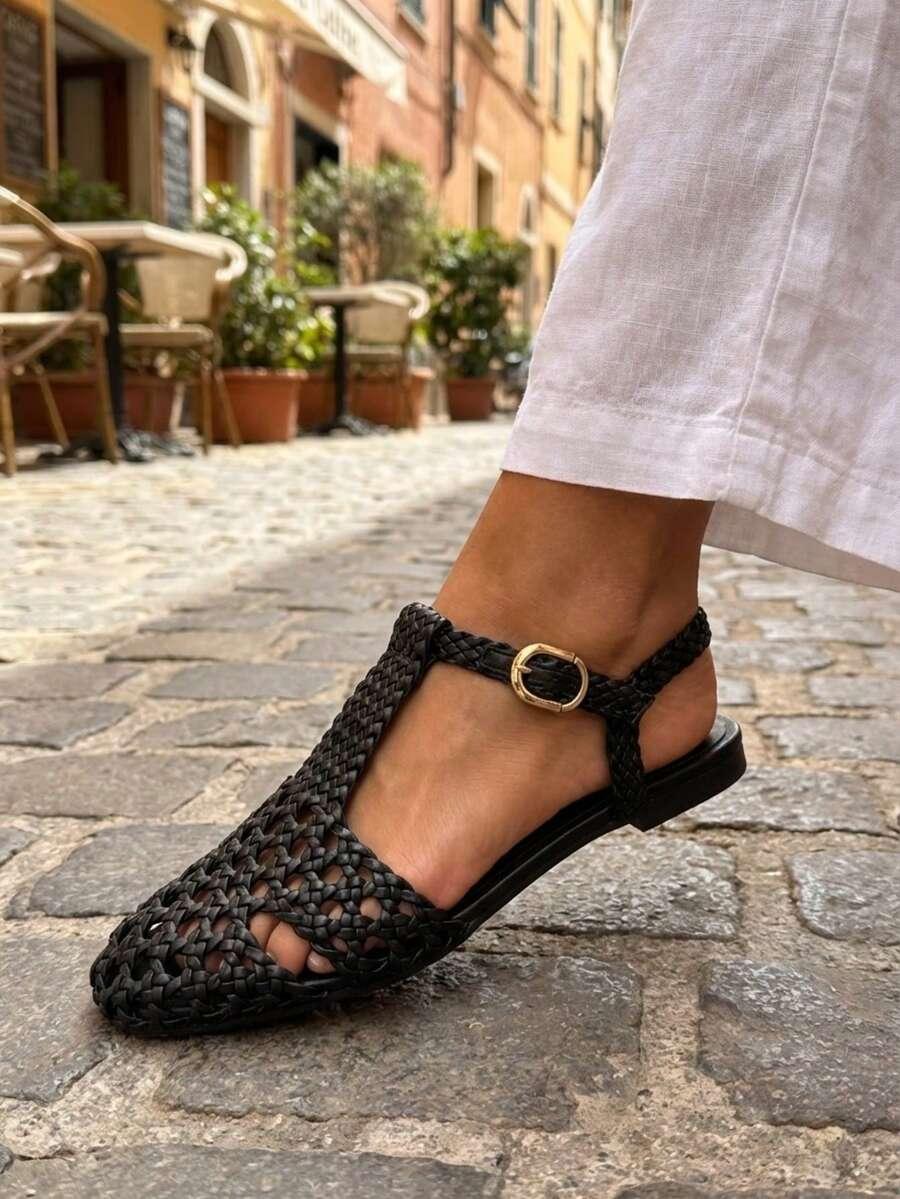SHEIN CZARNE SANDAŁY SPLOT S06__38