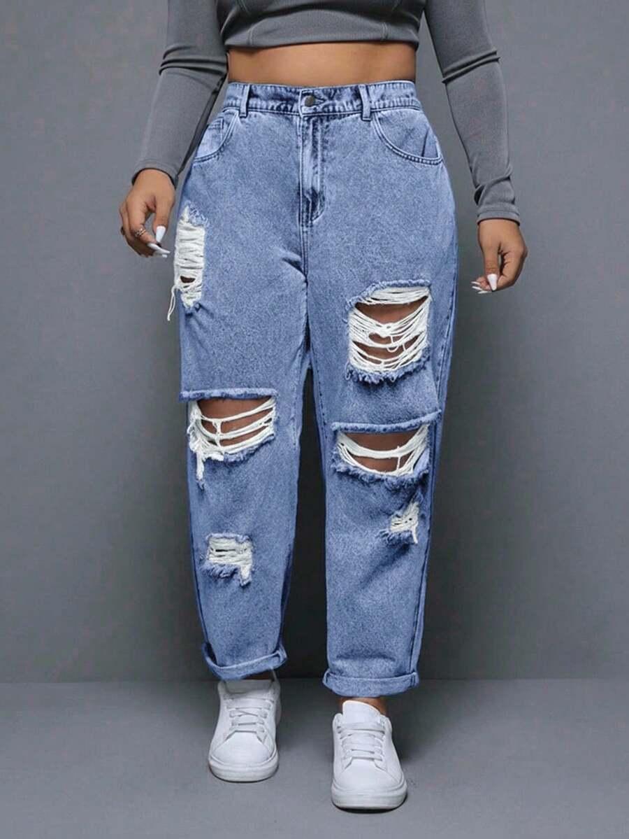 EURMUSE NIEBIESKIE SPODNIE JEANS S06__XXL