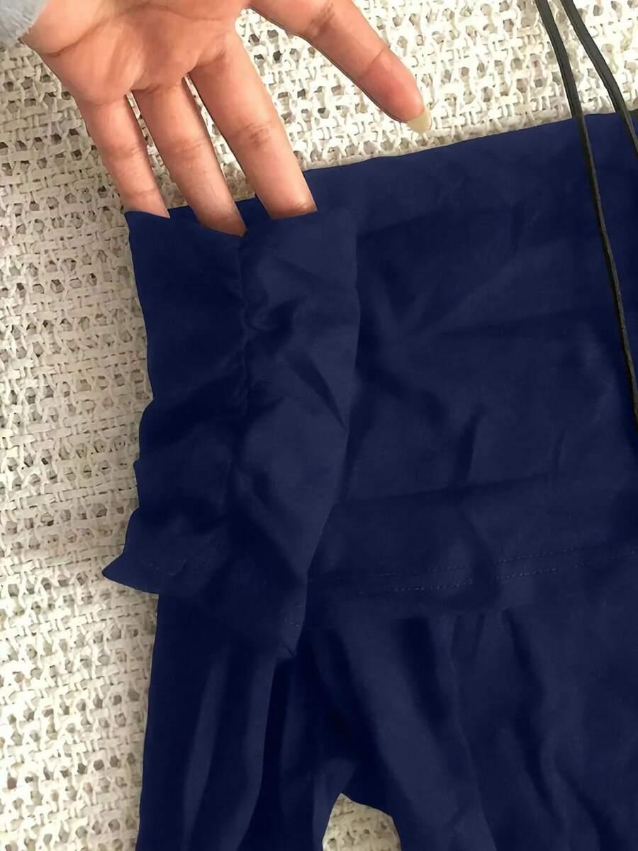 SHEIN NIEBIESKA BLUZKA ODKRYTE RAMIONA S06__L