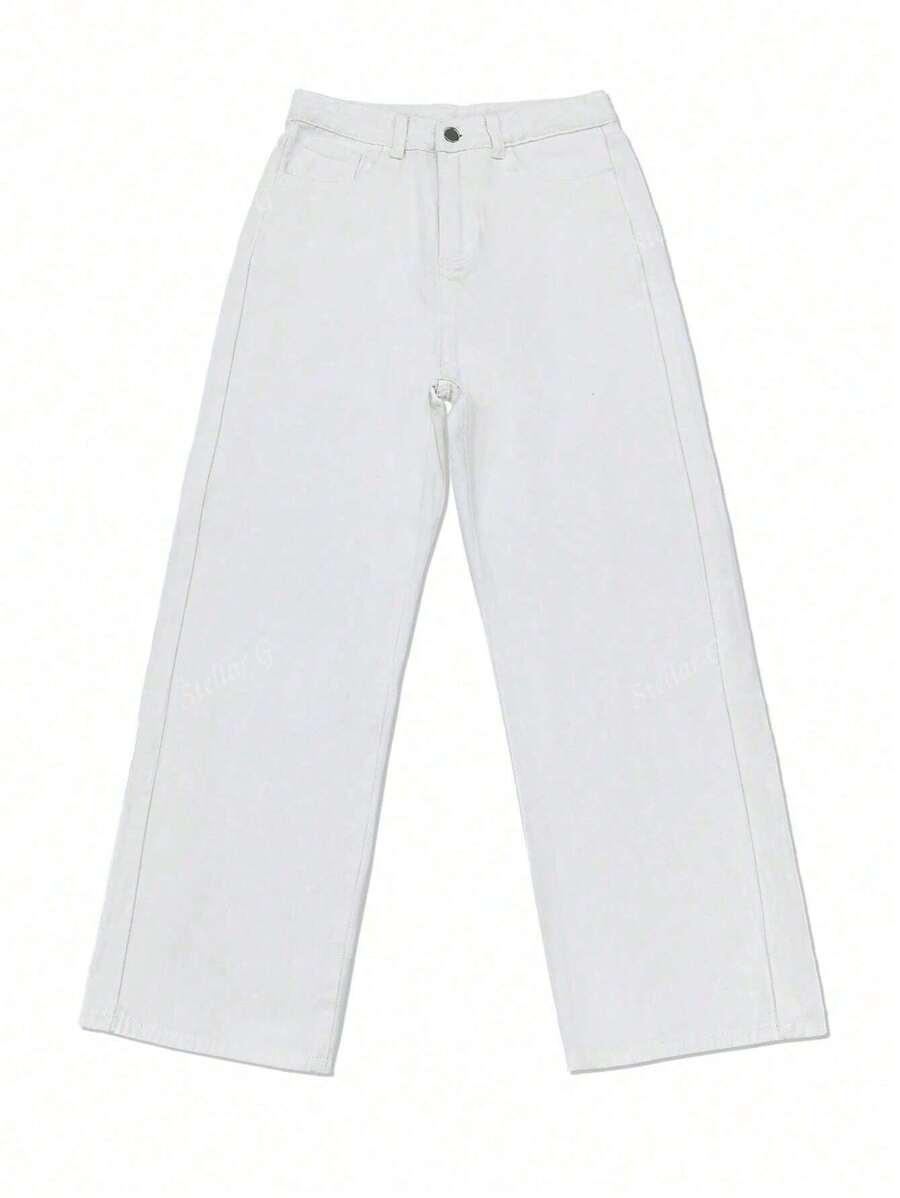 SHEIN BIAŁE SPODNIE JEANS S06__S