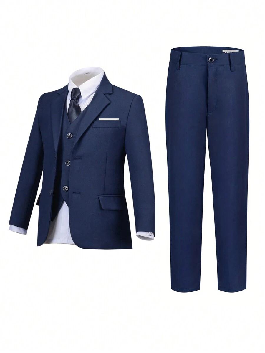 SHEIN GRANATOWY KOMPLET GARNITUROWY S06__146/152