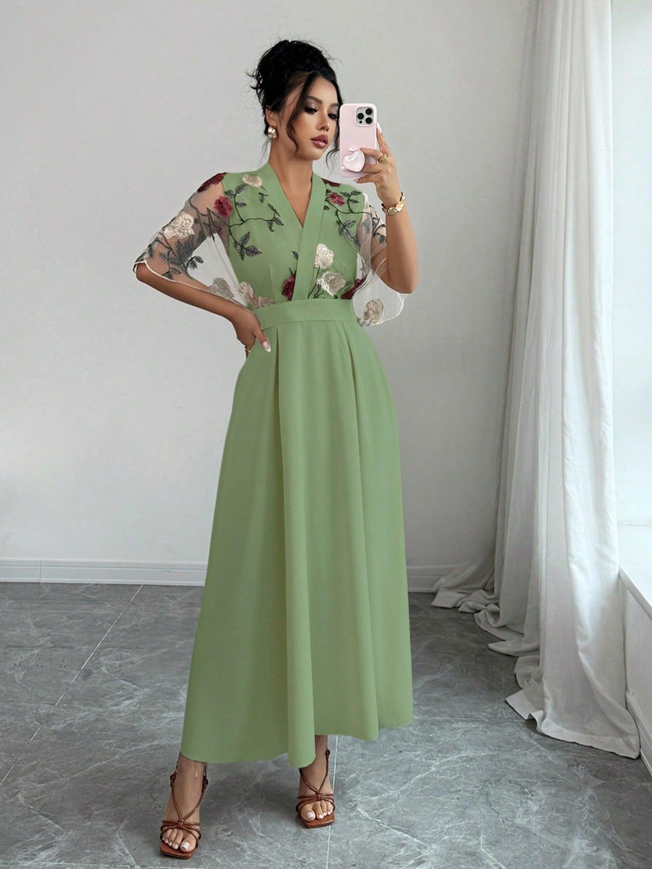 SHEIN ZIELONA MAXI SUKIENKA S09__XL