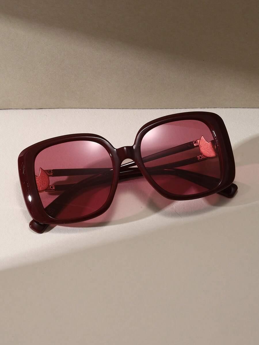 SHEIN CZERWONE OKULARY PRZECIWSŁONECZNE S07__