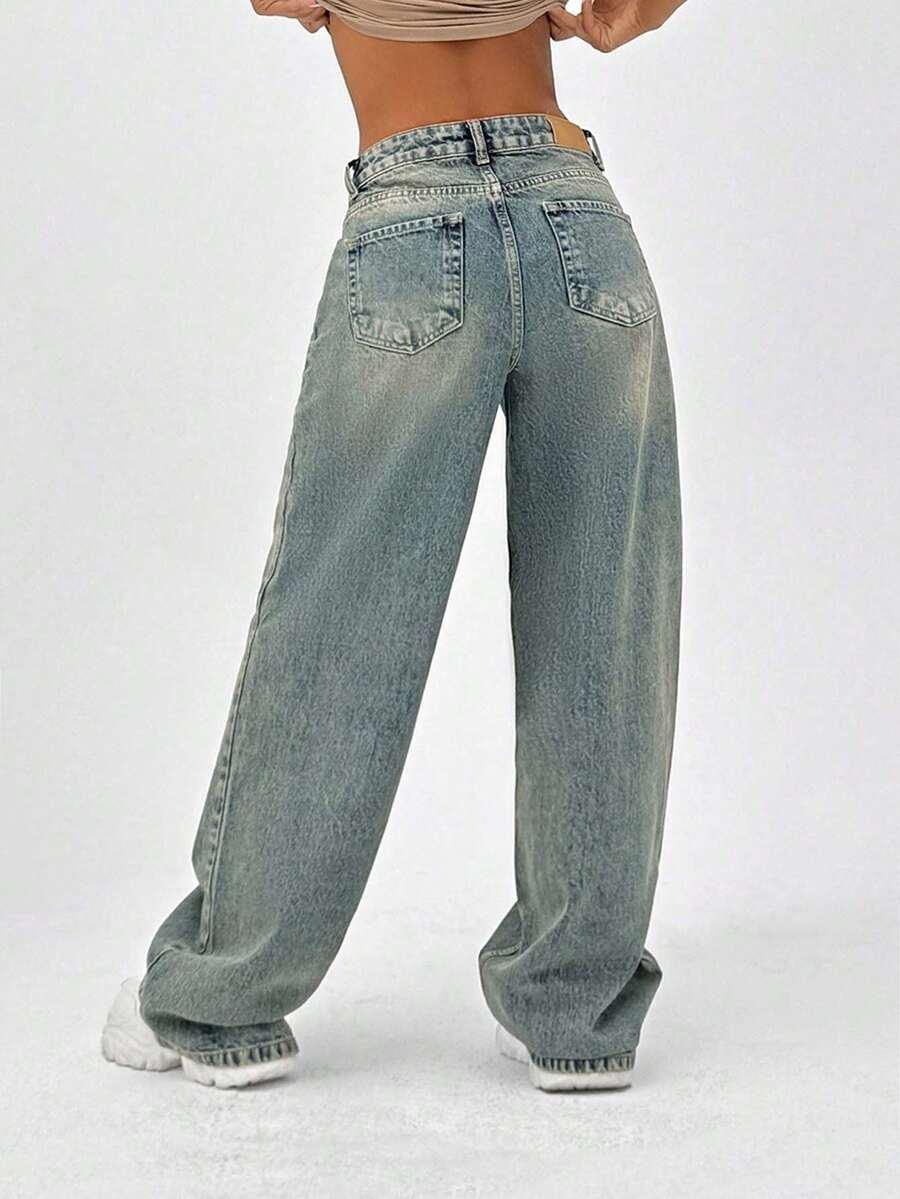 SHEIN SPODNIE JEANSOWE NISKI STAN S09__XS