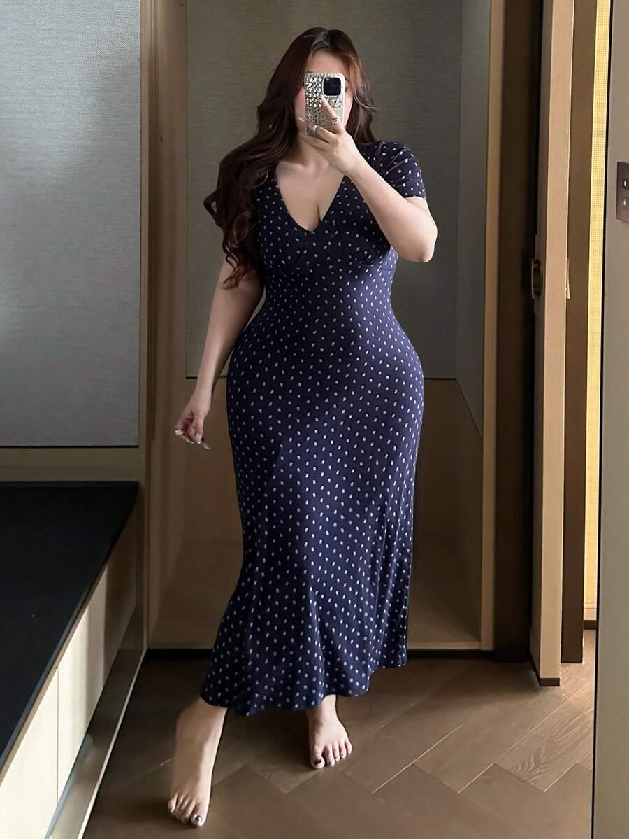 DAZY NIEBIESKA MAXI SUKIENKA KWIATY S06__XXL