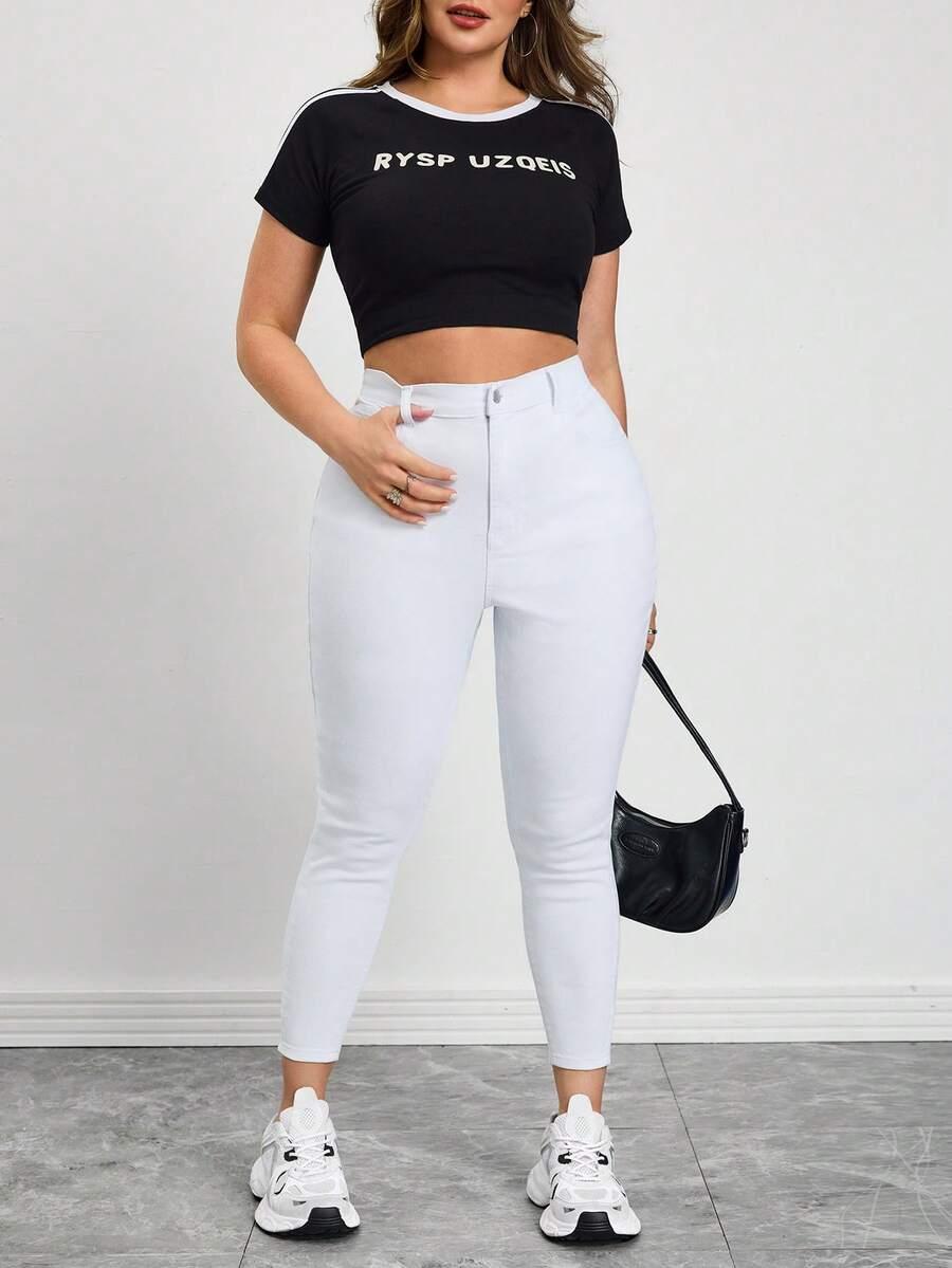 SHEIN BIAŁE SPODNIE JEANS S06__56