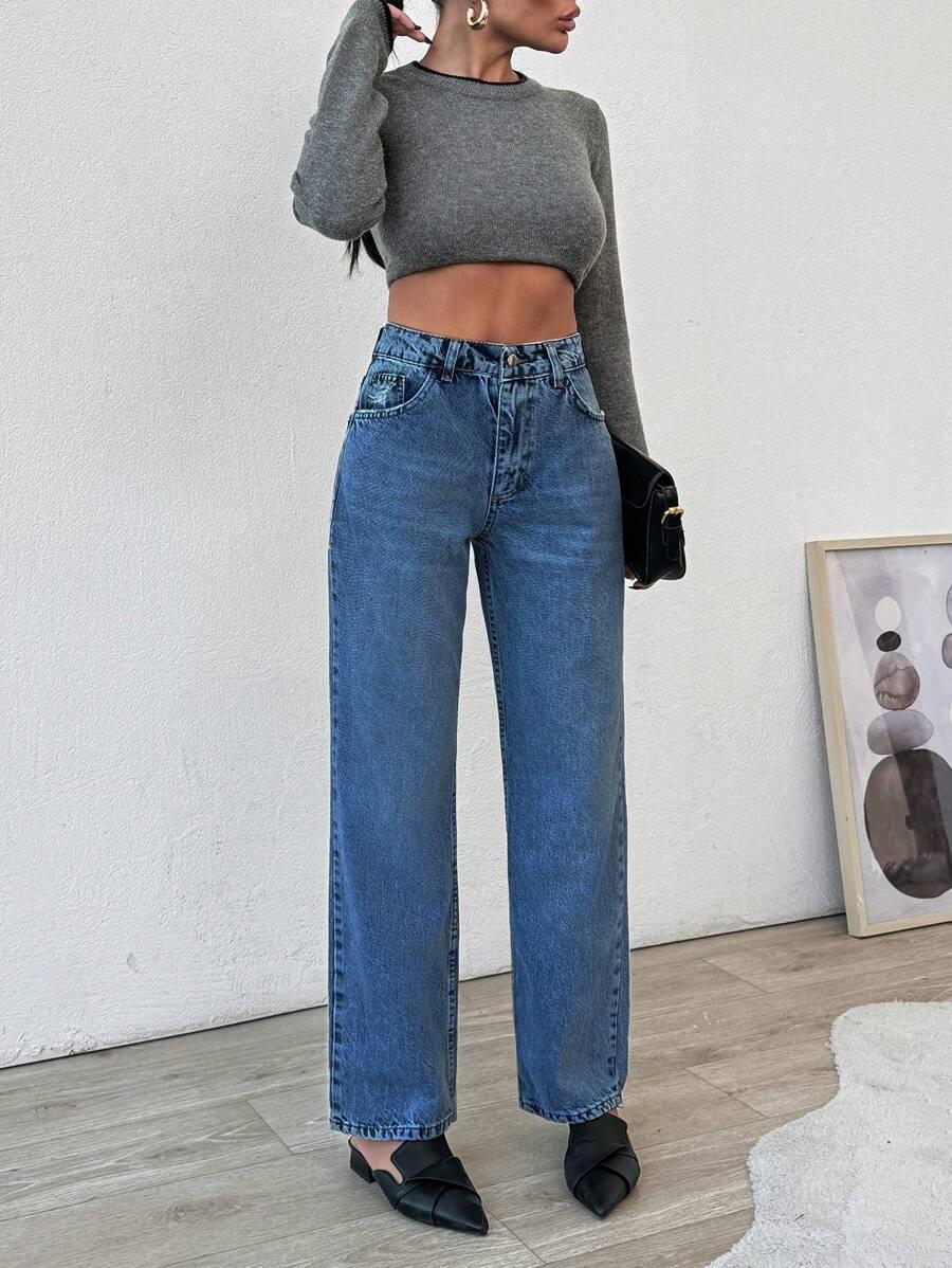 SHEIN NIEBIESKIE SPODNIE JEANS S06__M