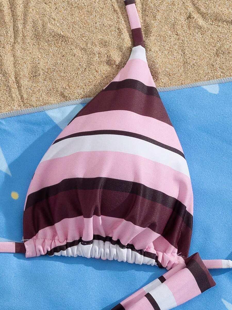 SHEIN DWUCZĘŚCIOWY STRÓJ KĄPIELOWY PASKI S09__M