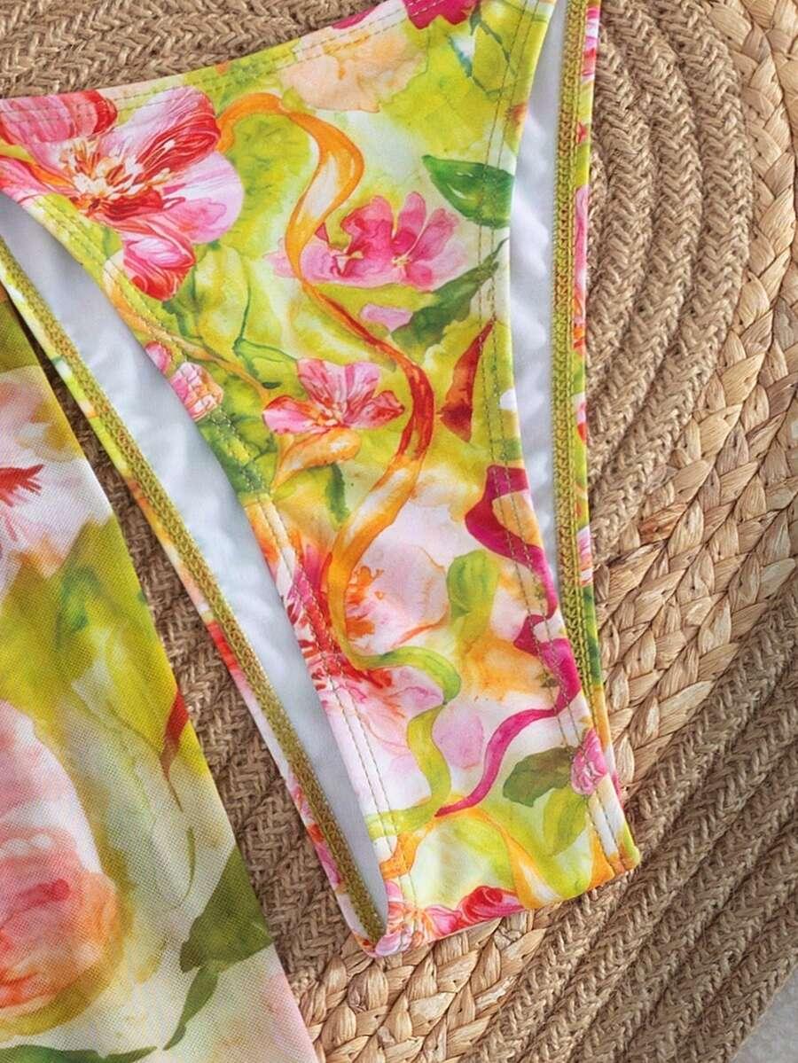 SHEIN DÓŁ OD BIKINI WZÓR S09__XS