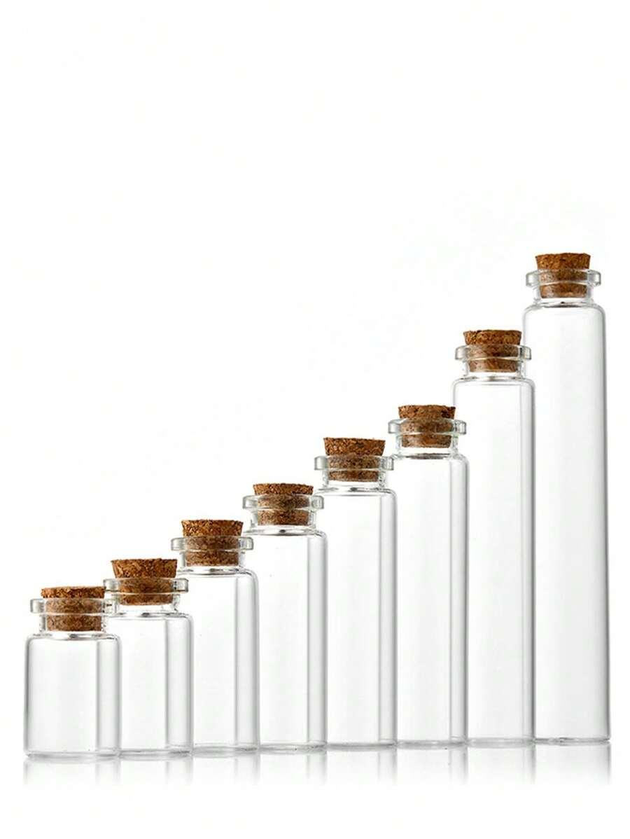 SHEIN BUTELECZKI SZKLANE Z KORKIEM 9-PACK S07__20ML