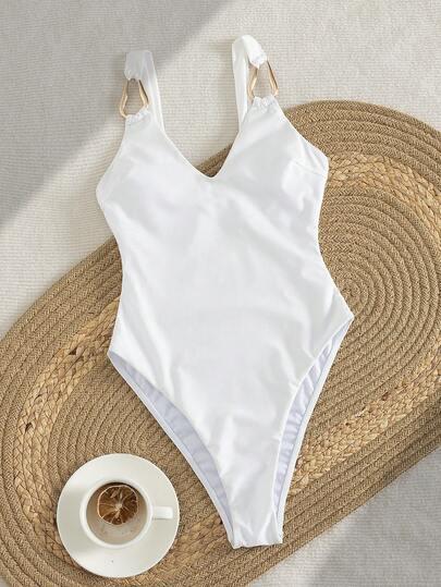 SHEIN JEDNOCZĘŚCIOWY KOSTIUM KĄPIELOWY S09__S