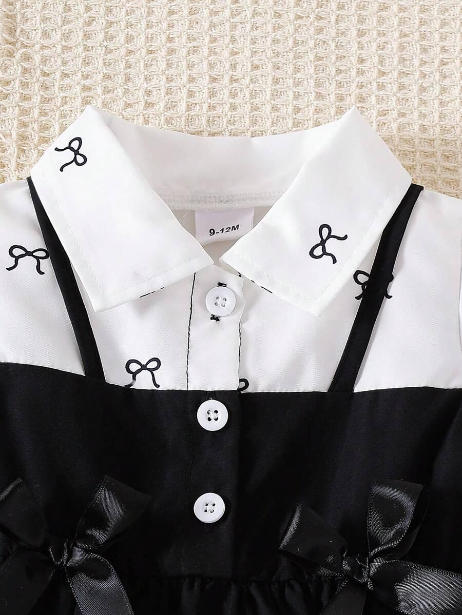 SHEIN ŁĄCZONA SUKIENKA KOKARDKI S06__98