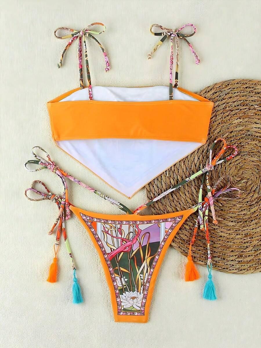 SHEIN DWUCZĘŚCIOWY STRÓJ KĄPIELOWY WZÓR S09__S