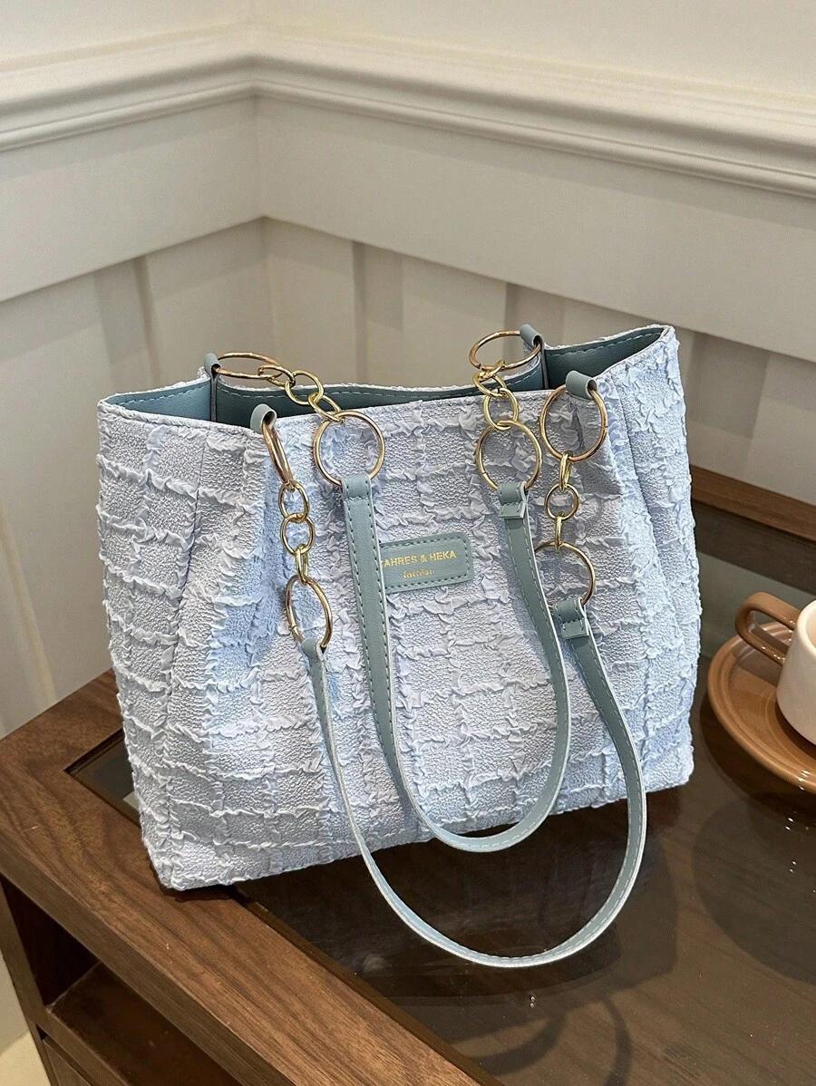 SHEIN NIEBIESKA TOREBKA NA RAMIĘ S07__25X10X28
