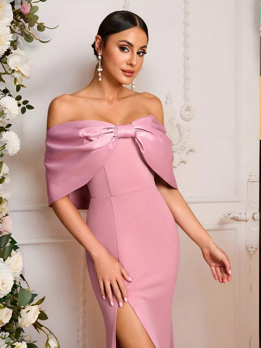 SHEIN RÓŻOWA MAXI SUKIENKA S06__XS